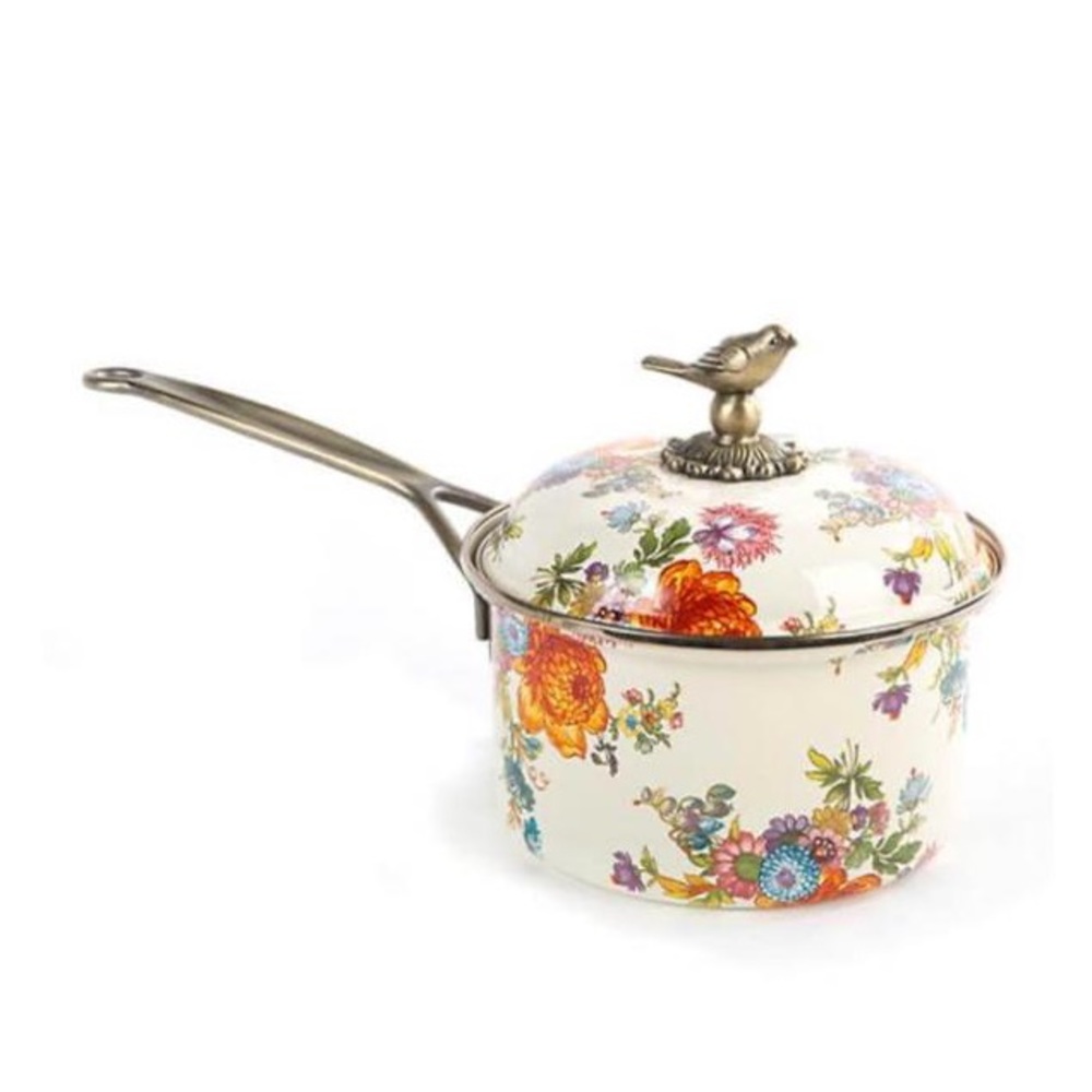 McKenzie Childs Flower Market 2.5 qt sauce pot - NEW   Hard to Find!